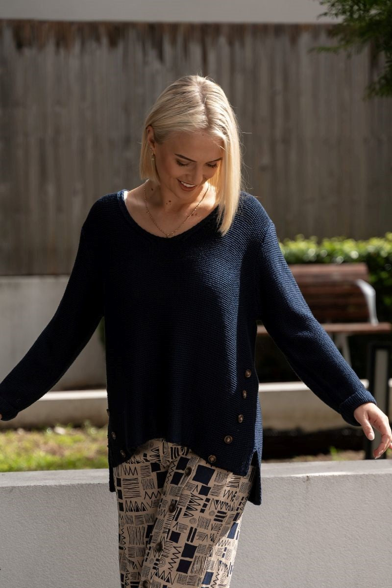 KATE BUTTON DETAIL JUMPER