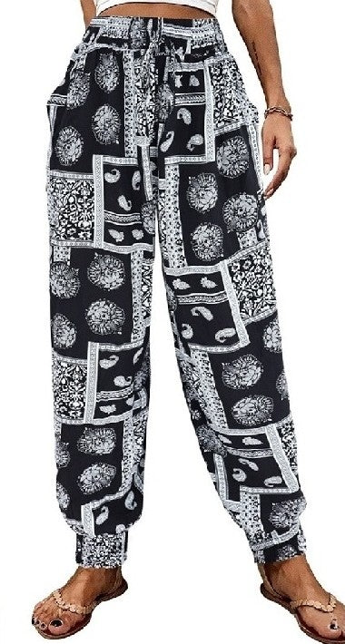 BLACK & WHITE HAREM PANT