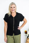 WENDI WOODEN BUTTON TOP