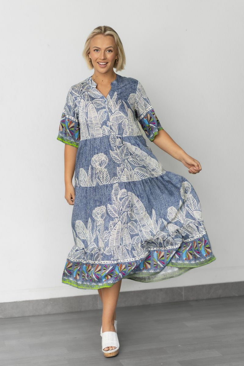 JUNGLE TIERED DRESS