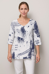 JOYCE BLUE & WHITE TOP