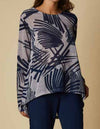 FLEUR NAVY LEAF TOP