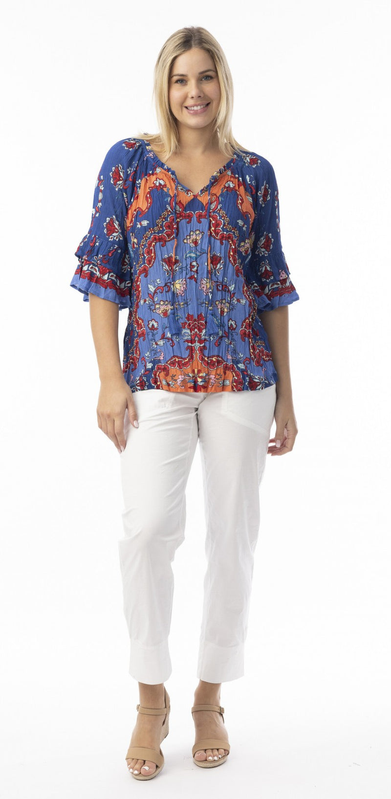 ORNATE PANEL BLUE TOP