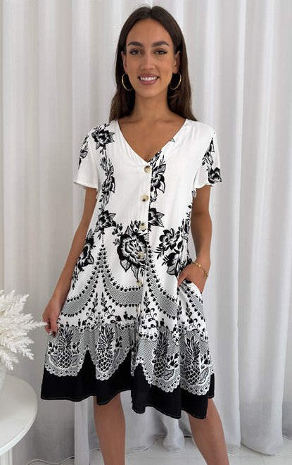 MIRAGE PAISLEY DRESS