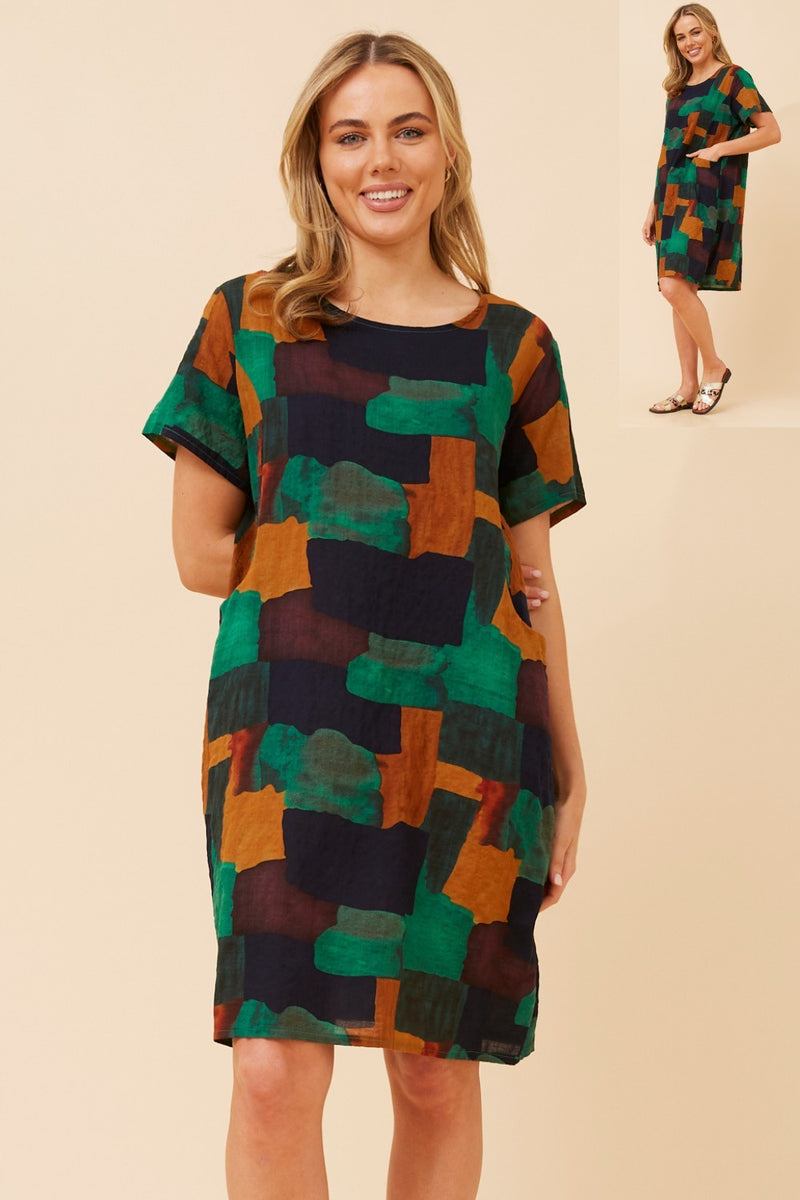 JADE GEOMETRIC DRESS