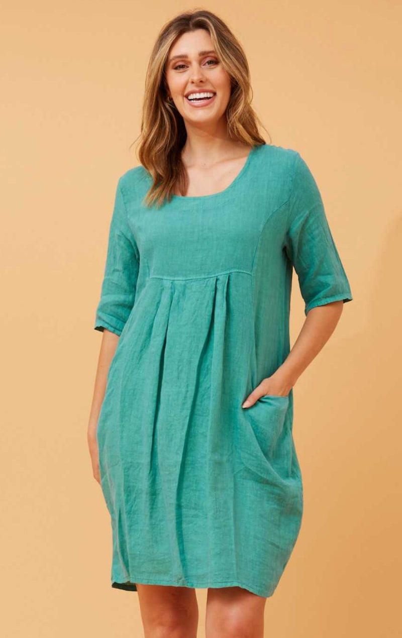 MINT LINEN DRESS