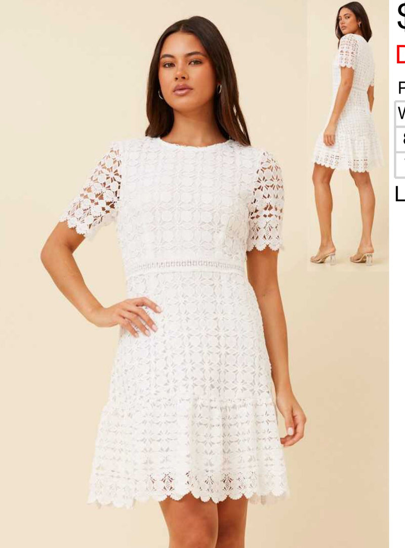 ANGE WHITE LACE DRESS