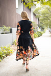 VICKI FLORAL BORDER DRESS