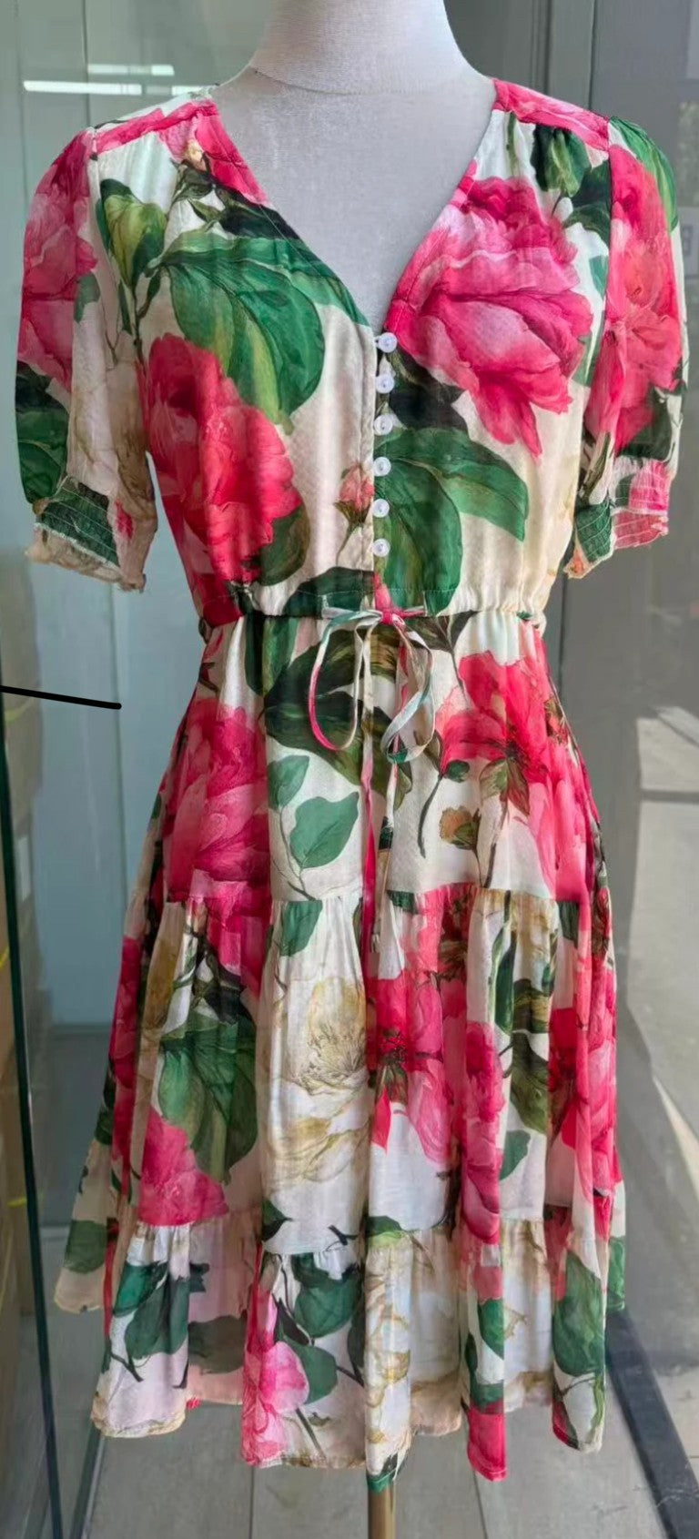 TEONY PINK FLORAL DRESS