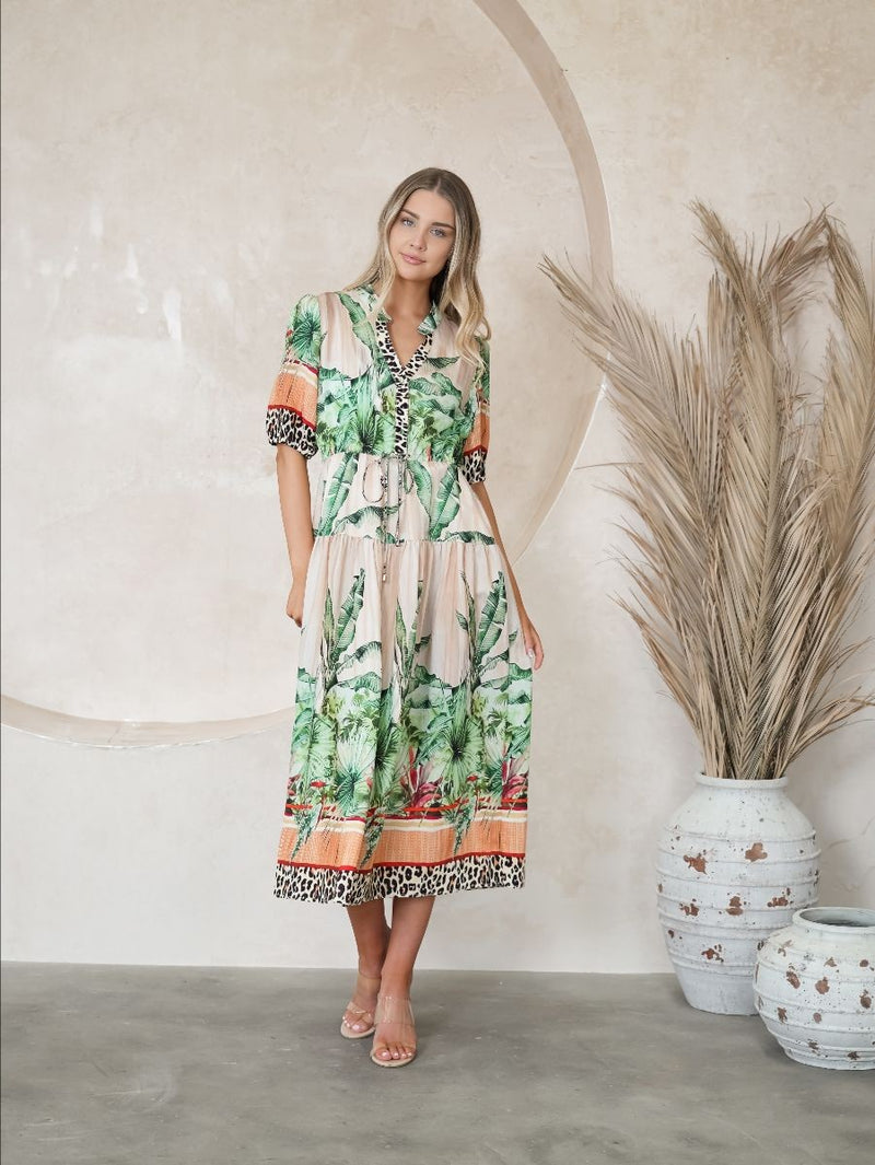VERONA PALM TREE DRESS