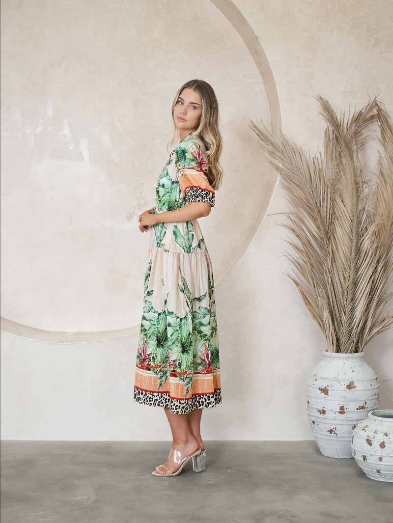 VERONA PALM TREE DRESS