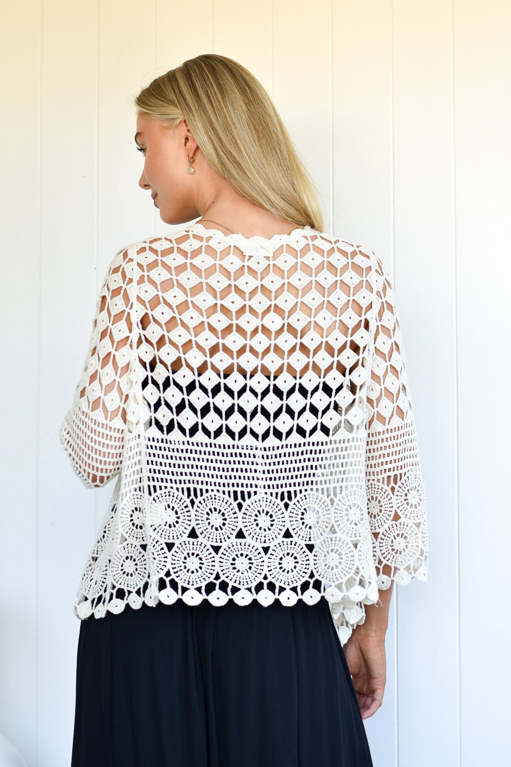 CROCHET NATURAL JACKET