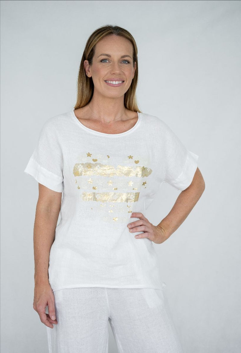 ITA LINEN HEART TOP