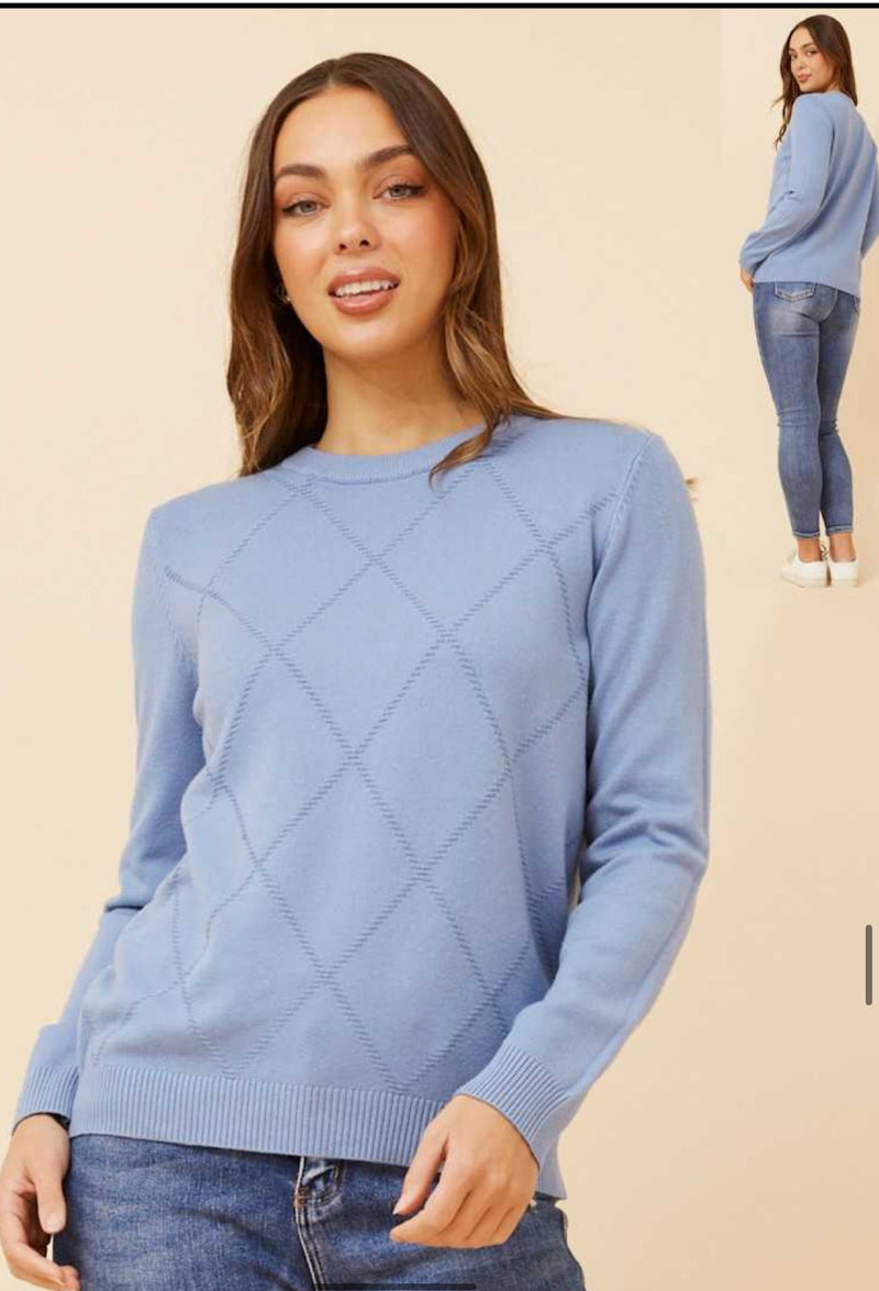 DIAMOND KNIT JUMPER