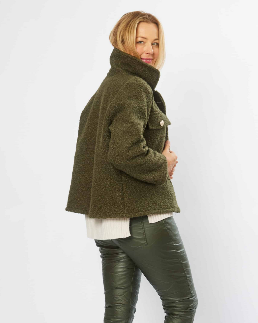 OLIVE CROP JACKET