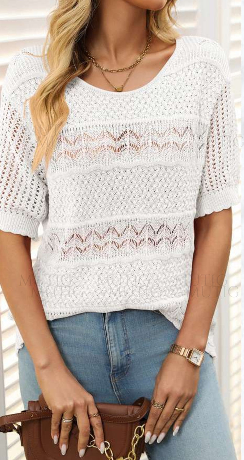 CROCHET KNIT TOP