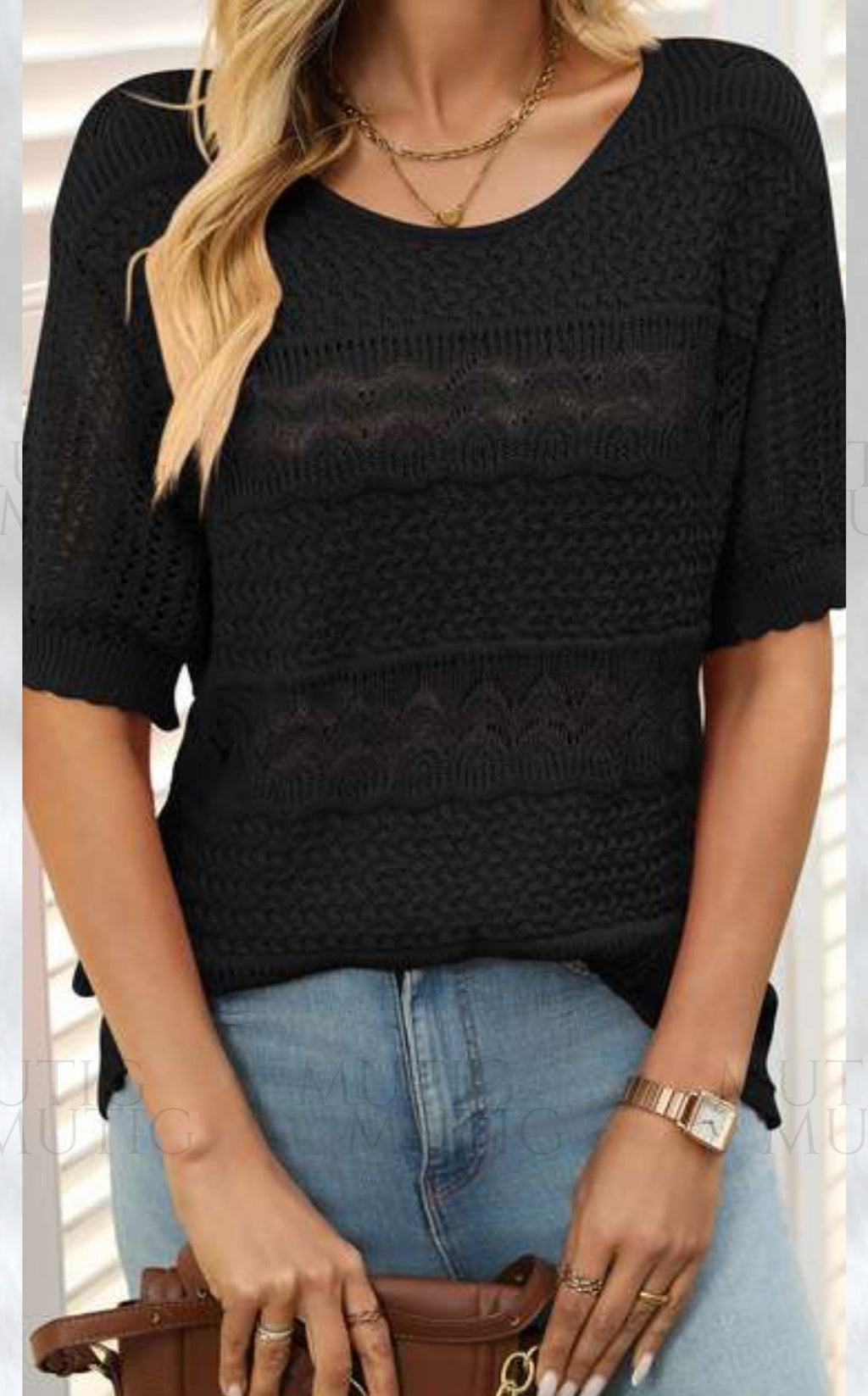 CROCHET KNIT TOP