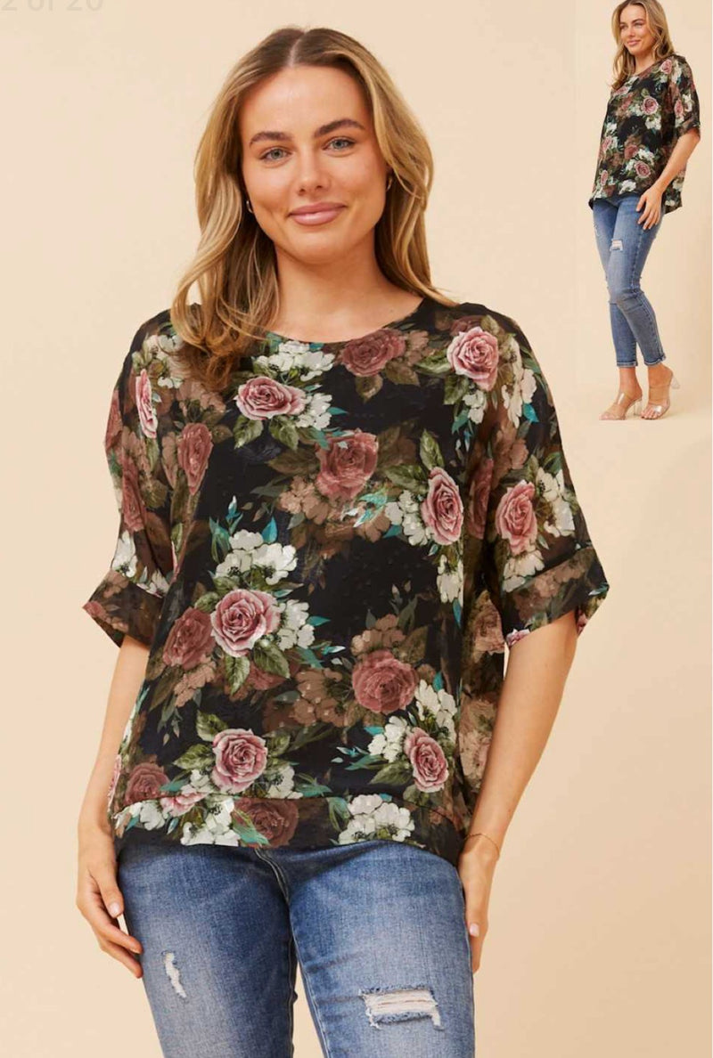 MILA FLORAL TOP