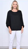 ANDREA LONG SLEEVE LINEN TOP